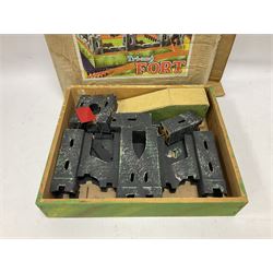 Tri-ang - two wooden forts comprising ‘Y’ Fort by Lines Bros in original box, together with a similar unboxed deconstructed fort 