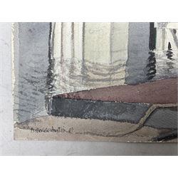 Frederick George Austin (British 1902-1990): 'Oil Wharf - Wandsworth', watercolour signed and dated '56, titled verso 28.5cm x 39.5cm (unframed)
Provenance: direct from the granddaughter of the artist