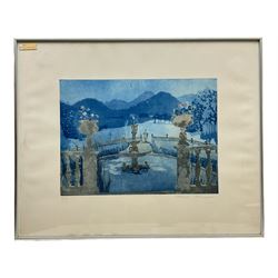 Patrick Procktor RA (British 1936-2003): 'Nocturne in North Wales', limited edition etching and coloured aquatint signed and numbered in 65/150 in pencil pub. Christie's Contemporary Art 1976 with blindstamp 34.5cm x 47cm with full margins