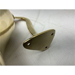 Wall hung brass bell with clapper, D15cm