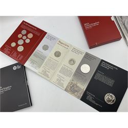 Two The Royal Mint United Kingdom Annual Coins Sets, dated 2015 and 2016, both in card folders with certificates