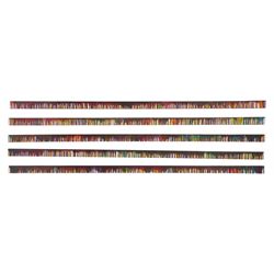 Gillian Ross Kelsey (British 1935-2025): 'Long Deep Purple Drips', set of five acrylic glazes on wood unsigned all 240cm x 5cm x 5cm (5) (unframed)
