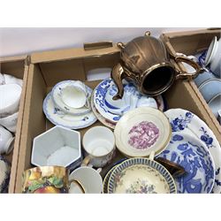 Royal Doulton Lucien teacup, saucer and plate, together with Denby Castile tea and dinner wares and other ceramics, in three boxes