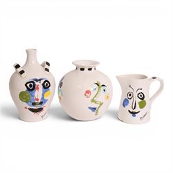 Picasso Masterpiece Editions, two vases and a jug of Living Face, 1963, printed marks bene...