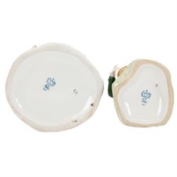 Five continental figures, including three Sitzendorf examples and a Rudolf Kammer example, tallest 20cm