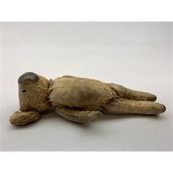 Three 1950s animals comprising unusual hide koala bear with traces of original fur, swivel jointed head, glass eyes and jointed limbs H16