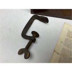 James G Weir 'The Globe' hand-cranked sewing machine, circa 1872, in black finish with gilt and flower painted decoration, the bed stamped Ja's G. Weir, 2 Carlisle Street, Soho Sq., London, with walnut locking carrying case and original manual, boxed H25cm 