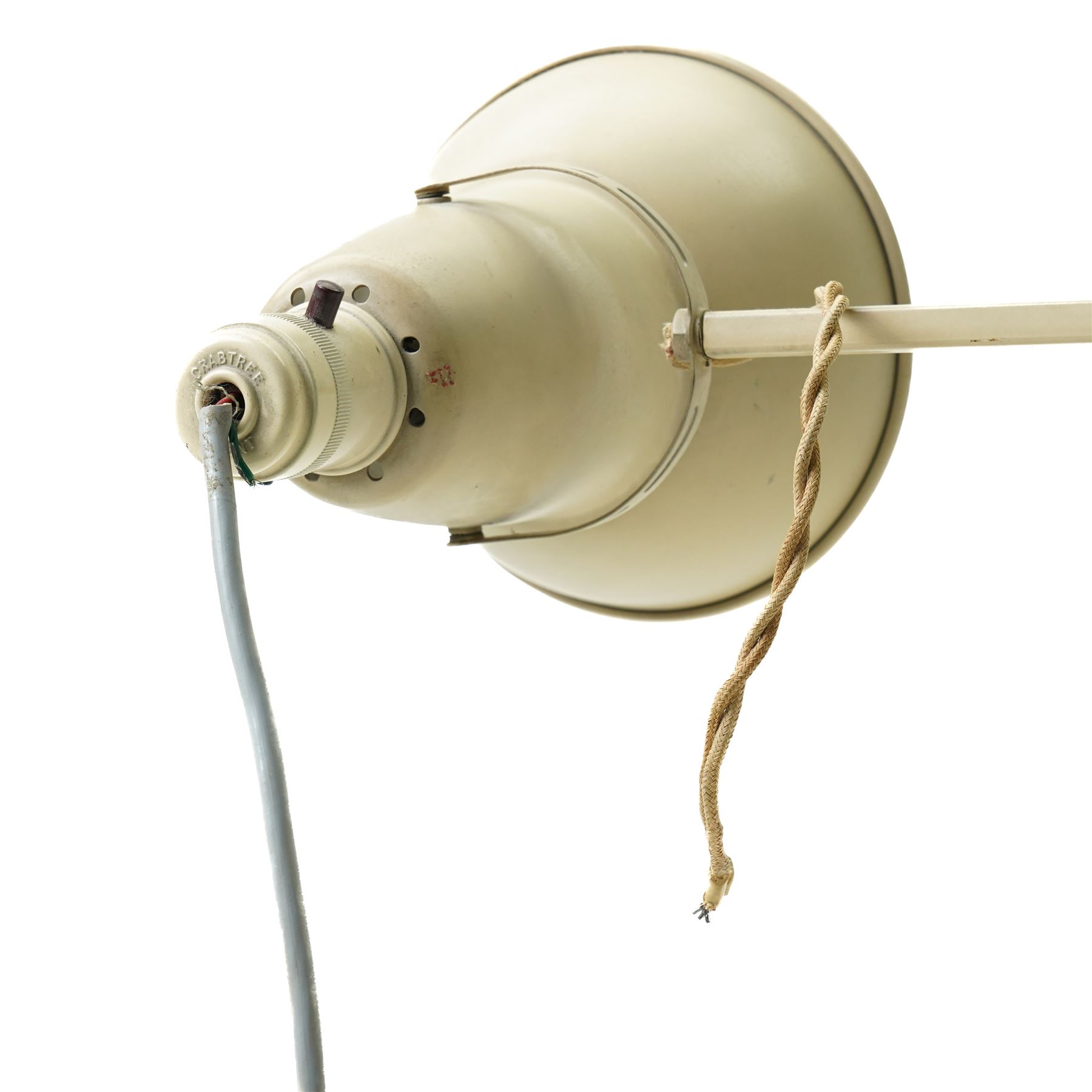 Cream anglepoise lamp by Herbert Terry on square base 