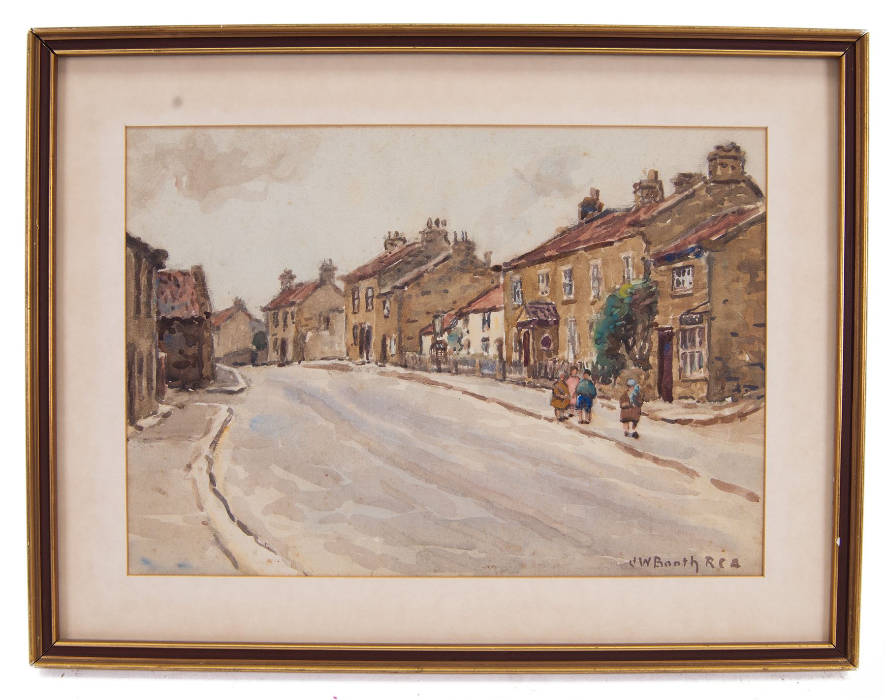 James William Booth (Staithes Group 1867-1953): Cloughton Village near Scarborough, watercolour signed 25cm x 35cm