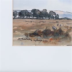 George Scarth French (British fl.1894-1910): View of Whitby, watercolour signed and dated 1885, 15cm x 24cm; together with another of 'Whitby Early Morning' signed with initials EMA, 10.5cm x 15cm and two others of Ugthorpe Lane, near Whitby, max 17cm x 25cm (4)