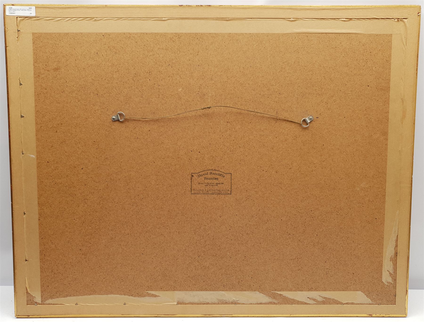 English School (Early 20th century): Figures in a Stone Cottage Interior, watercolour unsigned 39cm x 58cm