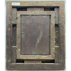 Thomas Kent Pelham (British fl.1860-1891): Young Spanish Lady with Guitar, oil on mahogany panel signed with initials, further signed and dated 1889 verso 24cm x 18cm