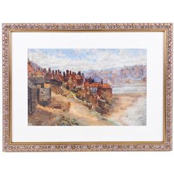 English School (19th/Early 20th Century): Whitby Rooftops, two watercolours by different hands indistinctly signed, 26cm x 41cm and 27cm x 36cm (2)