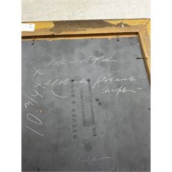 English School (19th/20th century): 'Left at the Post', oil on board, indistinctly signed and titled verso 27cm x 22cm