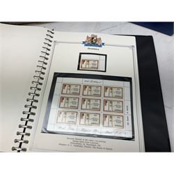 Stamps, mostly commemorating Royal events, including the Royal Wedding of H.R.H. The Prince of Wales and Lady Diana Spencer, 80th Birthday of Her Majesty Queen Elizabeth The Queen Mother etc, housed in nine folders