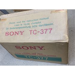 Two Sony Stereo Tape Decks, Model no. TC-377 complete with original boxes