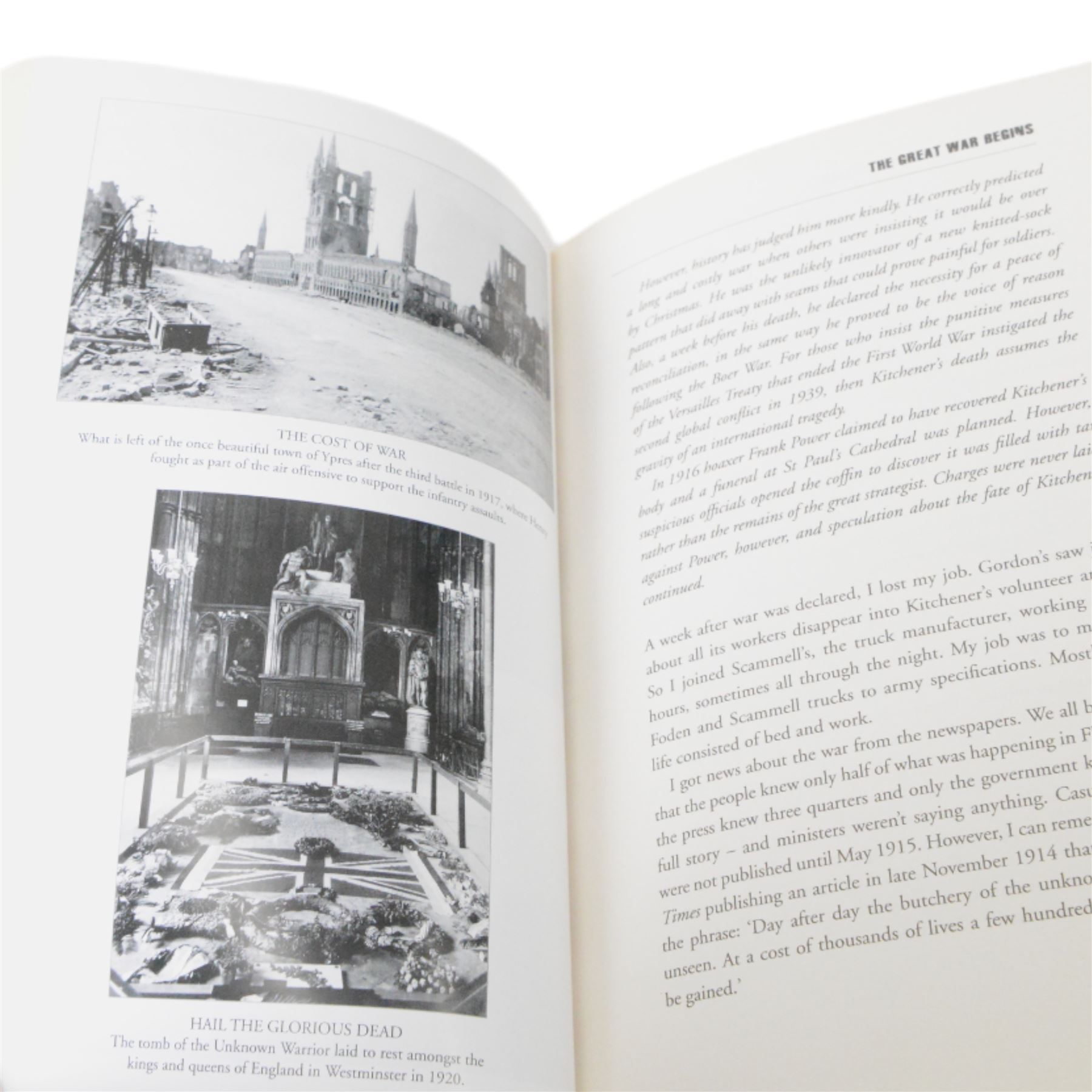 Henry Allingham, signed ticket for the Forgotten Voices of the Great War, together with a copy of his book Kitchener's Last Volunteer; The Life of Henry Allingham, the oldest surviving Veteran of the Great War 