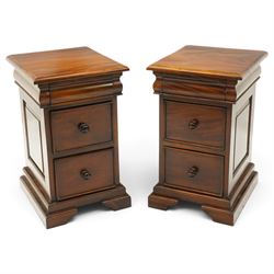 Barker & Stonehouse - pair of 'Grosvenor' contemporary hardwood bedside chests, rectangula...