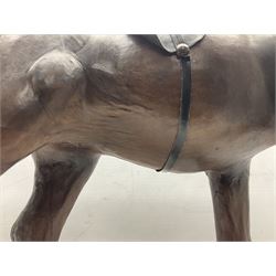 Liberty style leather horse, H68cm