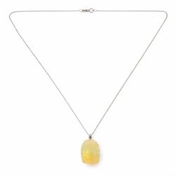 18ct opal pendant necklace, single vari-cut opal of approx 15.00 carat, on a fine trace link chain necklace, stamped 750