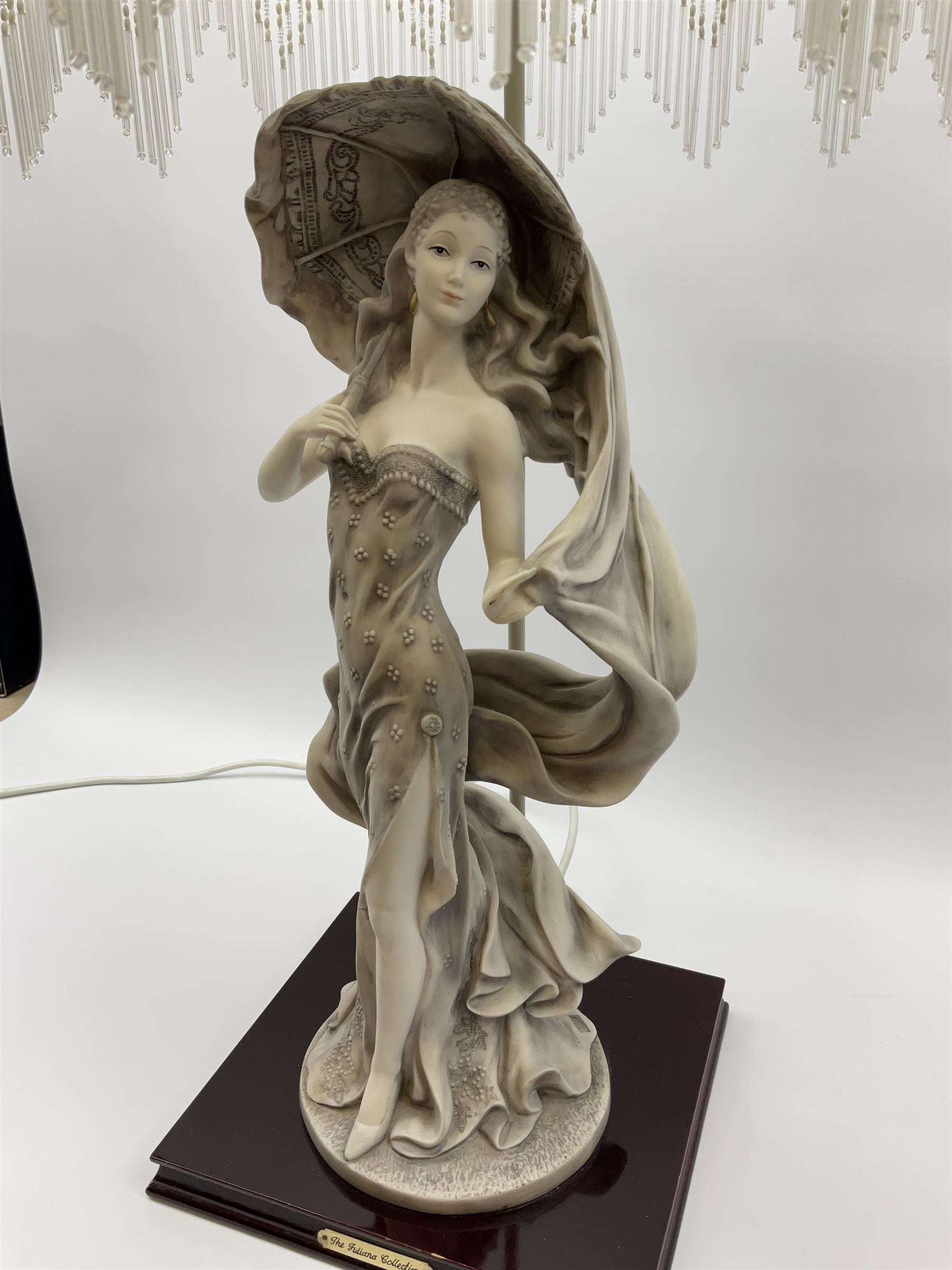 Figural lamp from 'The Juliana Collection', with cream shade, H85cm