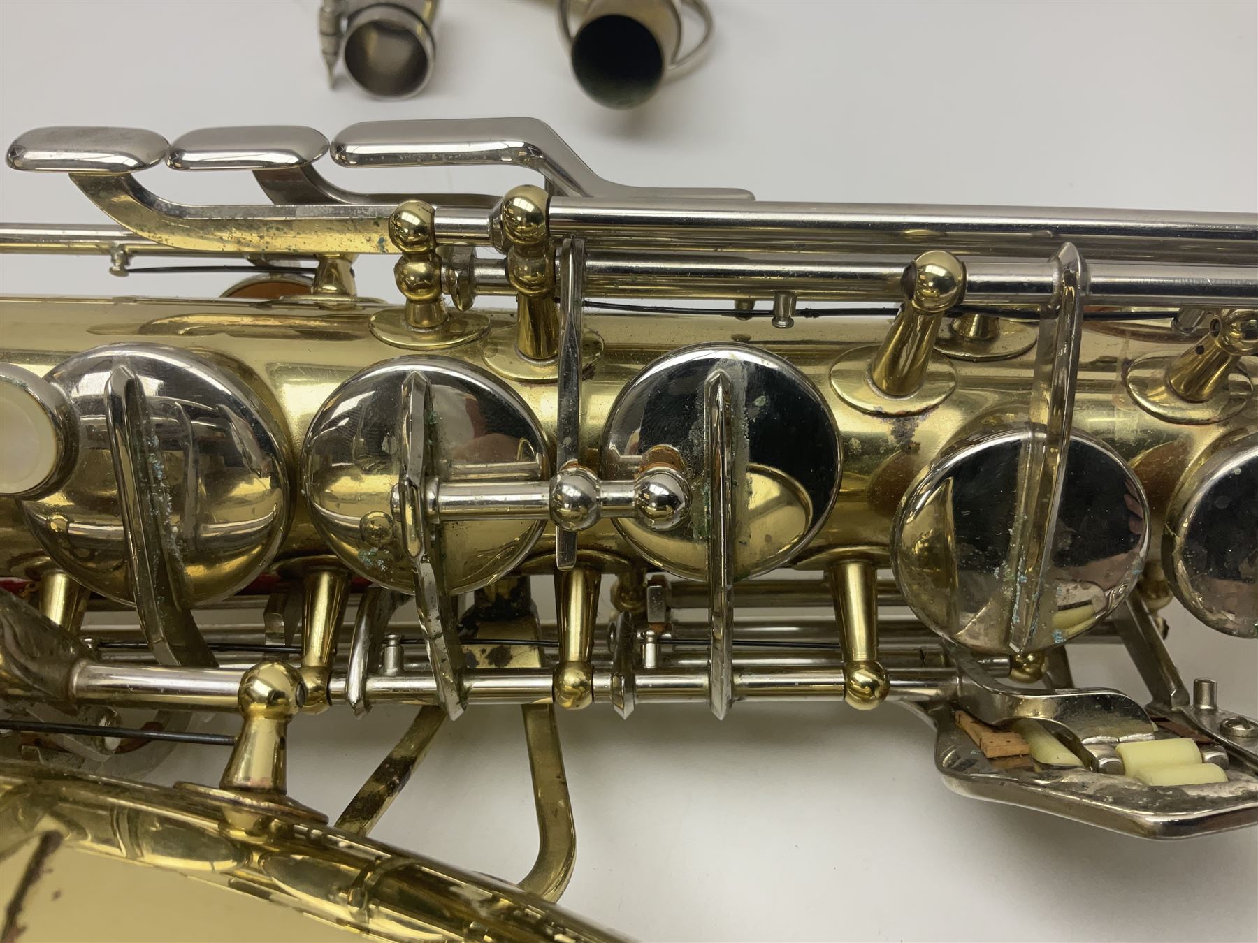 Czechoslovakian Boosey & Hawkes Powertone alto saxophone, serial no.125362; in fitted carrying case with crook