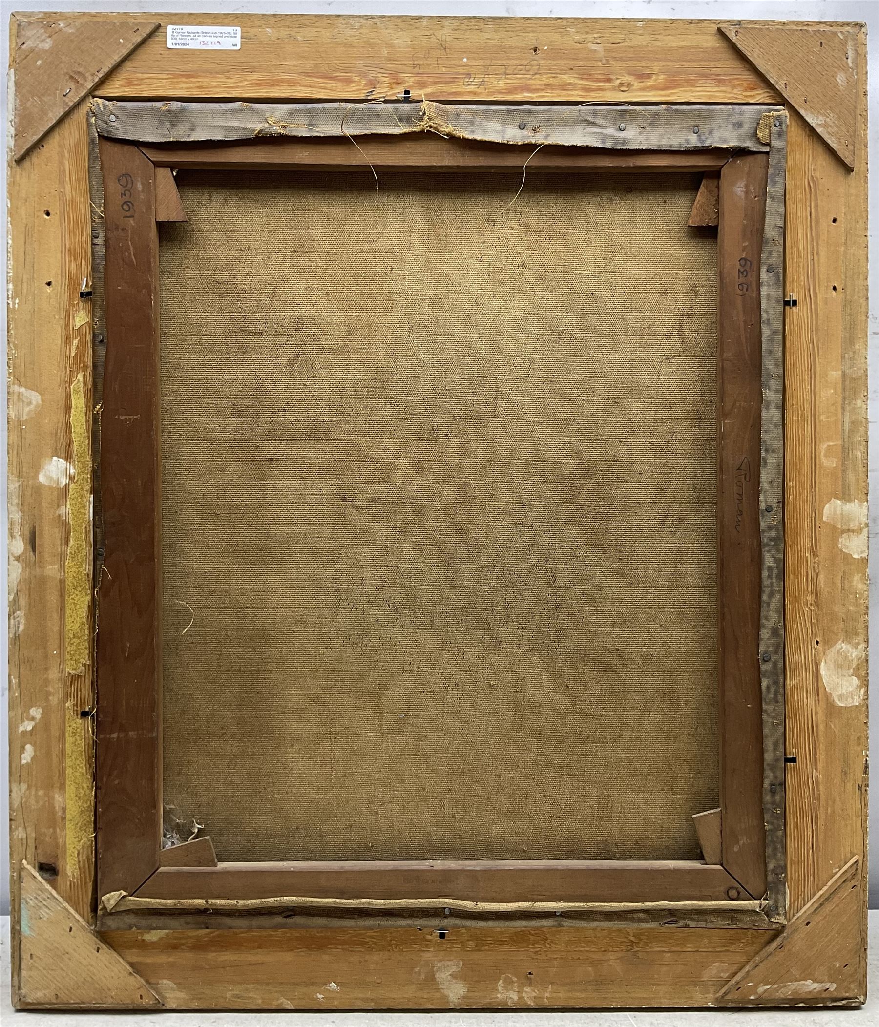 J B Garner Richards (British exh.1928-1939): Still Life of Flowers, oil on canvas signed and dated 1939, 59cm x 49cm