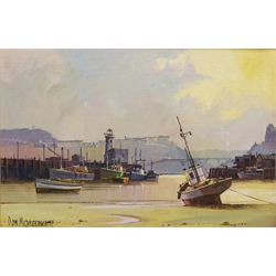  Don Micklethwaite (1936-): 'Inner Harbour Scarborough', oil on canvas board signed, titled verso 27cm x 41cm   