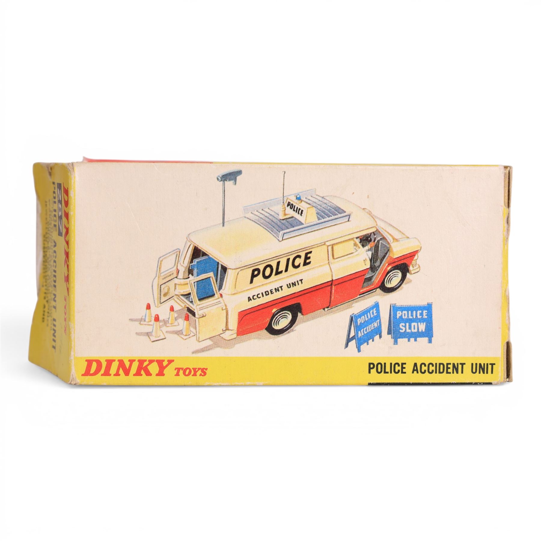 Corgi Toys no. 464 Commer County Police Van, with blue metallic body, County Police sticker to either side and red interior, together with a Dinky Toys no. 287 Police Accident Unit, both boxed