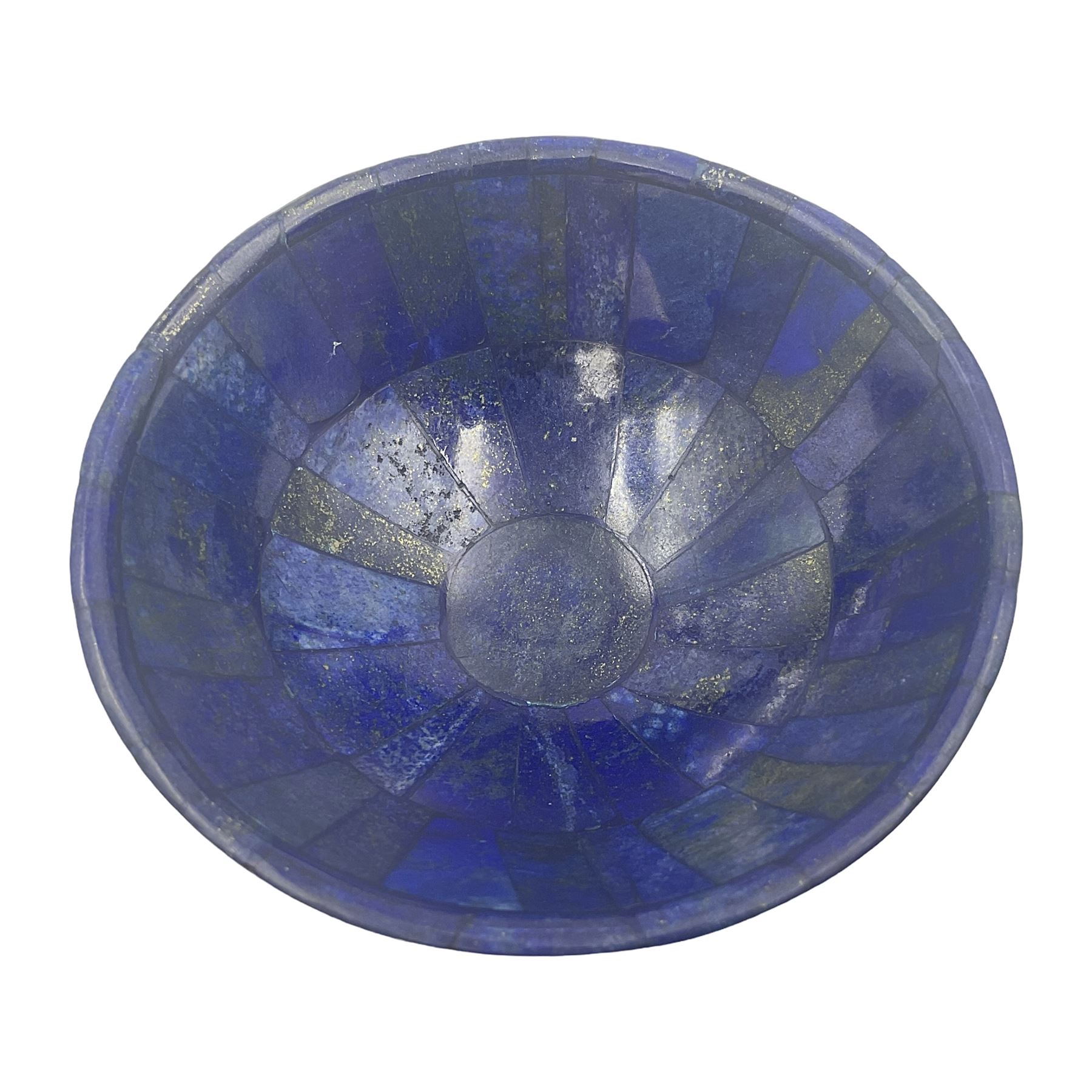 Lapis lazuli mosaic bowl, D12cm, H5cm
