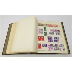  'The Triumph Stamp Album' containing world stamps including Afghanistan, Argentine, Australia, Belgium, Canada, Ceylon, small number of Chinese stamps etc  