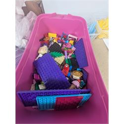 Lego Friends no. 3189 Stables set, Lego Trolls no. 41252 World Tour set, The Lego Movie set no. 70825, three small Lego Friends sets, all boxed and a quantity of loose Lego, including purple and pink colourways