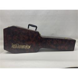 Indonesian crafted re-issue of an early Washburn Parlour guitar, model P314KK, bearing 125 years celebration label dated 2008; serial no.01120400171; L95cm; in Washburn case
