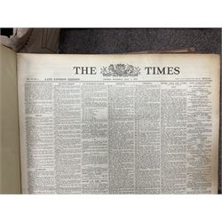 The Times Newspaper; an archive of The Times newspapers bound as four albums, comprising 1936 May & June, 1937 March & April, 1939 July & August 