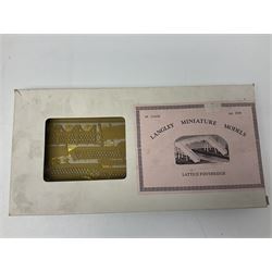 '00' gauge layout accessories - Langley Miniatures Footbridge kit, wagon kits by Nu-Cast, Colin Ashby, Slaters etc, layout chippings, fencing, sprues of figures and accessories, switches and motors, Peco Lectrics, name plates, transfers etc; most boxed or packaged