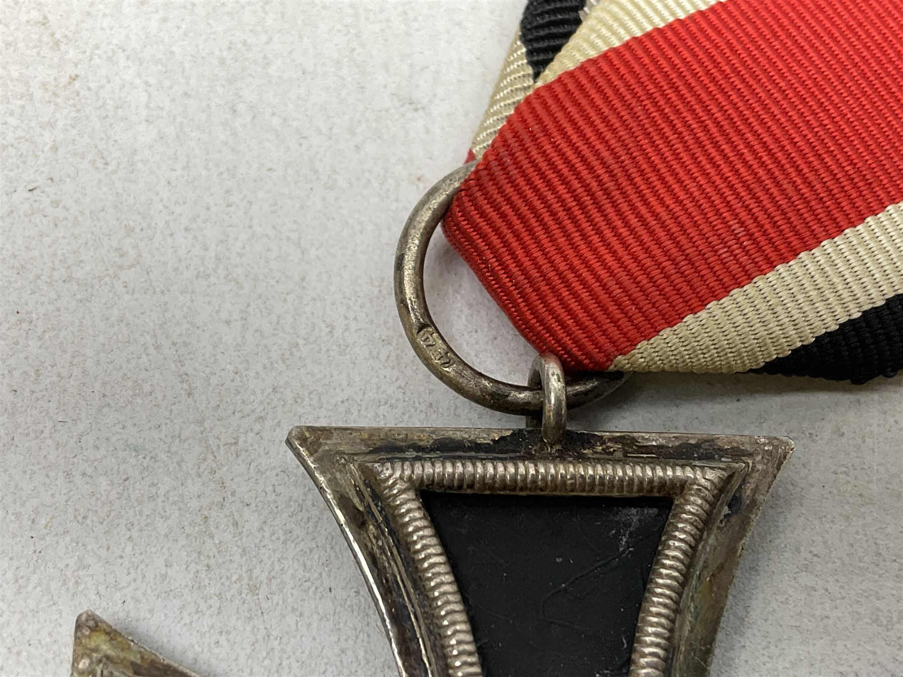 WW2 German Iron Cross 2nd Class with ribbon, ring stamped 44; and original issue packet; together with a copy of a WW2 Iron Cross