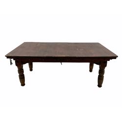 Edwardian mahogany framed half size slate bed billiard table by ‘Riley’, with dining top
