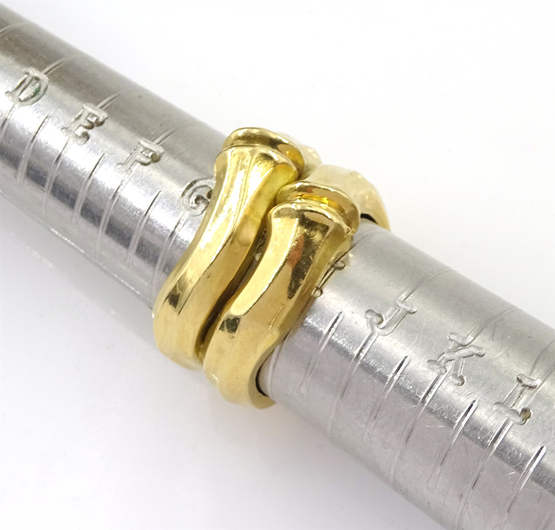 Cartier 18ct gold 'Bamboo' ring, Sheffield 1992, boxed