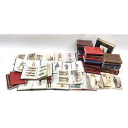 Approximately one thousand predominantly modern postcards of military interest including soldiers, groups, uniforms, battle scenes etc by Harry Payne, Conrad Leigh etc; contained in forty small albums
