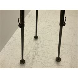 German machine gun stand of adjustable tripod form, marked 'NHW 7/63 12 -135 - 6089'