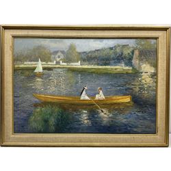 After Pierre-Auguste Renoir (French 1841-1919): The Skiff (La Yole), oil on canvas indistinctly signed 61cm x 91cm