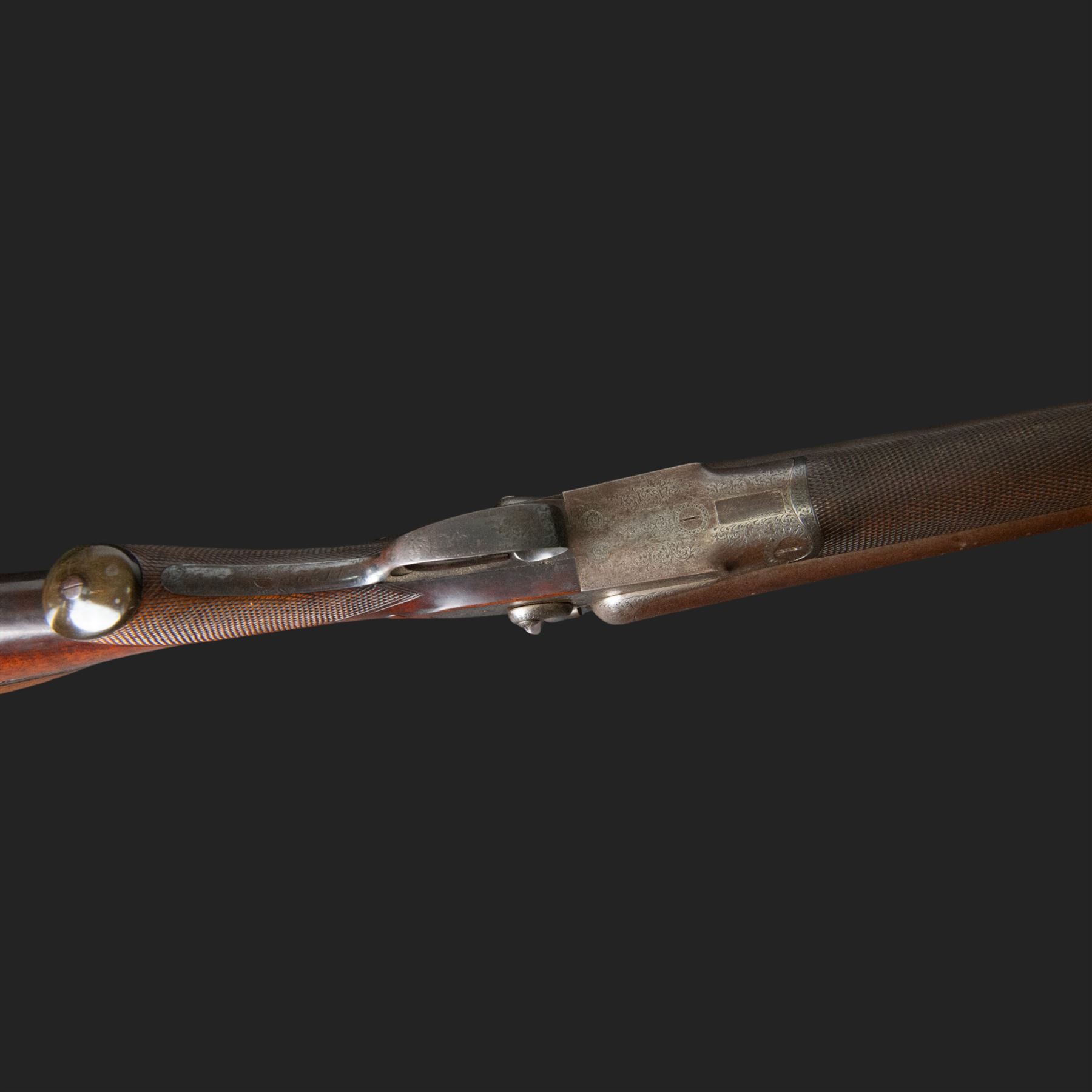 William Moore & Grey, 10 bore double trigger hammer gun, side by side double barrel with 81.5cm (32