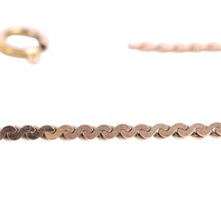 9ct gold chain links, hallmarked