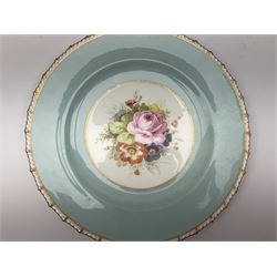 Royal Doulton toby jug of Winston Churchill H23cm and large character jug of Falstaff; together with four collector's plates by Royal Crown Derby, Royal Worcester and Limoges (6)