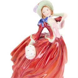 Two Royal Doulton figure Mirabel M68 and Autumn Breezes
