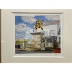 John Gledhill (British Contemporary): 'King Billy' - King William III Statue Hull, limited edition print signed and numbered 3/95 in pencil 20cm x 23cm; Hannah Charlton (British Contemporary): 'Tiger King', limited edition print signed titled and numbered 1/150 in pencil 23cm x 30cm (2)