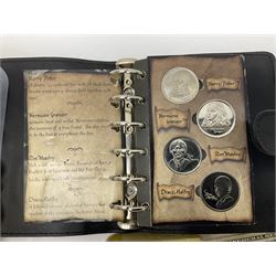 Harry Potter 'Gringotts Savings Book Coin Collection', various commemorative crowns, pre-decimal coinage, United States of America one dollar banknote etc