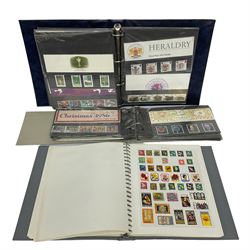 Great British and World stamps, including Queen Elizabeth II first day covers, various presentation packs containing mint stamps, small number of world stamps on covers etc, housed in three albums/folders