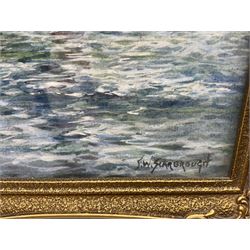 Frank (Frederick) William Scarborough (British 1860-1939): Kirkcaldy Boats - Scottish Coast, watercolour signed 27cm x 31cm