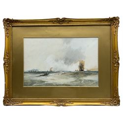 Frank Henry Mason (Staithes Group 1875-1965): Off Scarborough, watercolour signed 26cm x 40cm